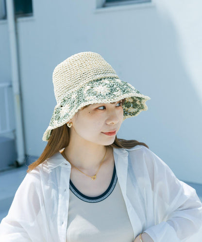 鉤針花樣紙草帽