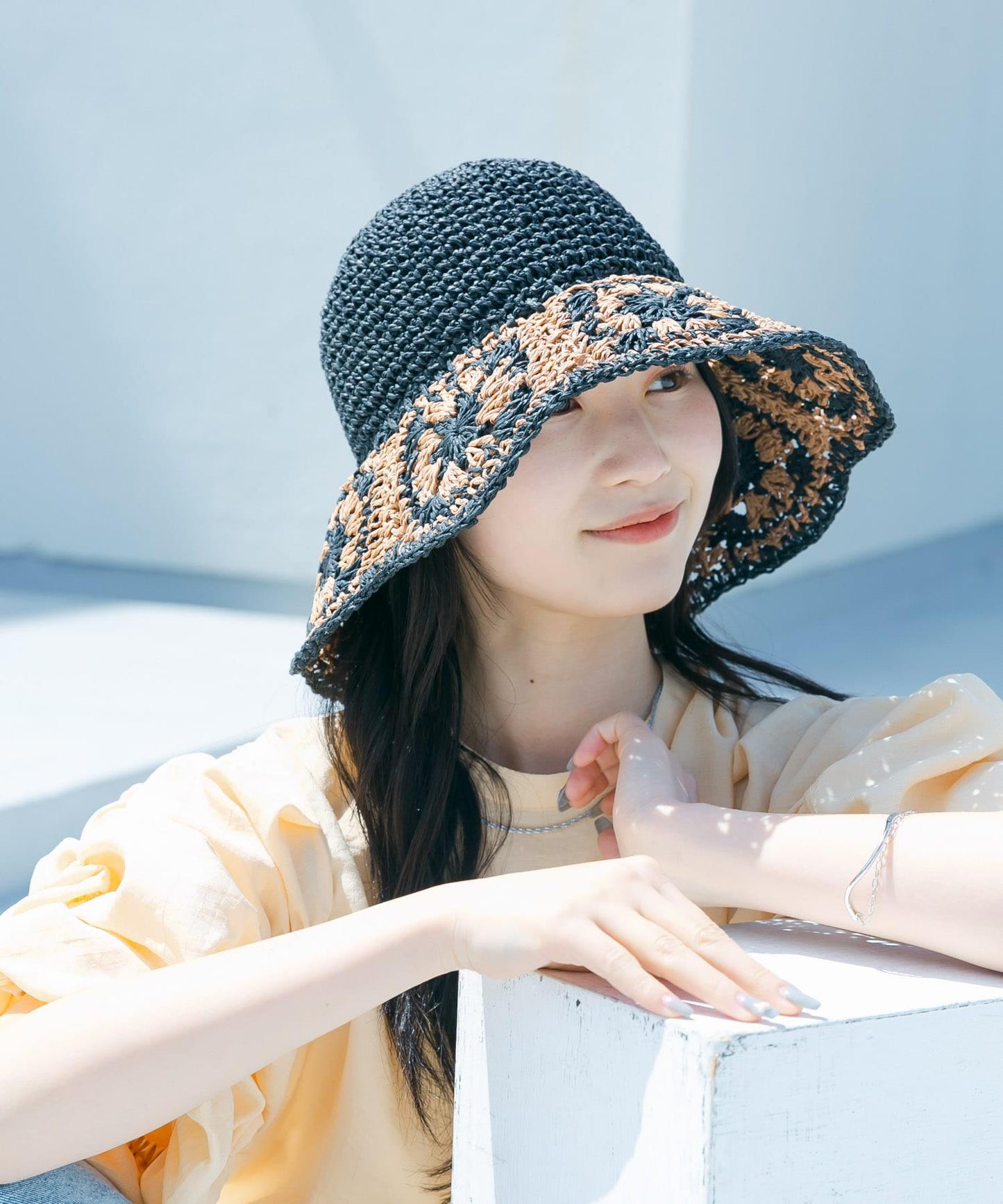 鉤針花樣紙草帽