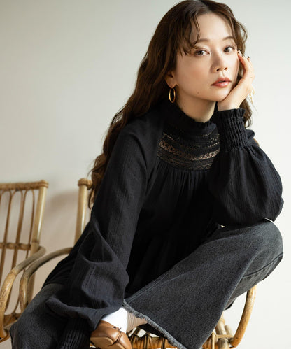 【/部分門店限定】NaokoTakayama蕾絲襯衫