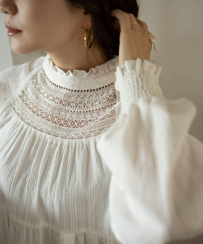 【/部分門店限定】NaokoTakayama蕾絲襯衫