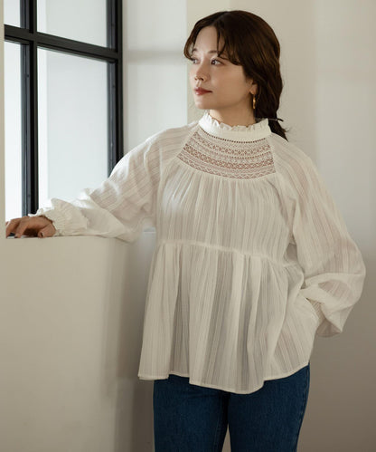 【/部分門店限定】NaokoTakayama蕾絲襯衫
