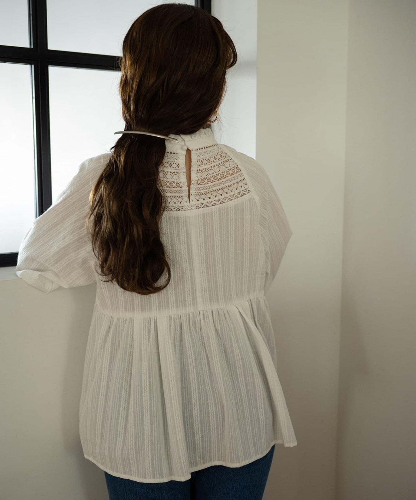 【/部分門店限定】NaokoTakayama蕾絲襯衫