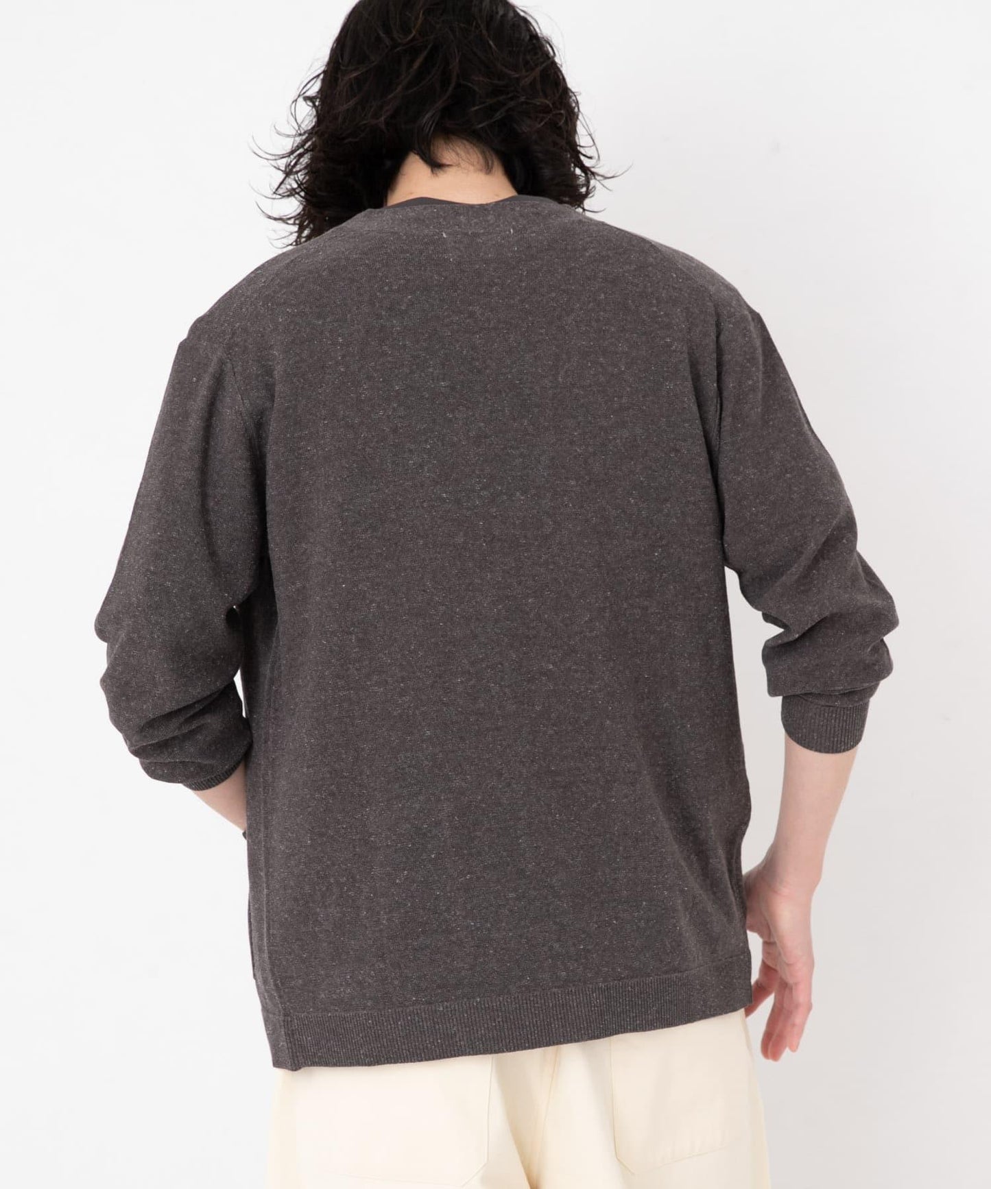 亞麻混紡針織開衫