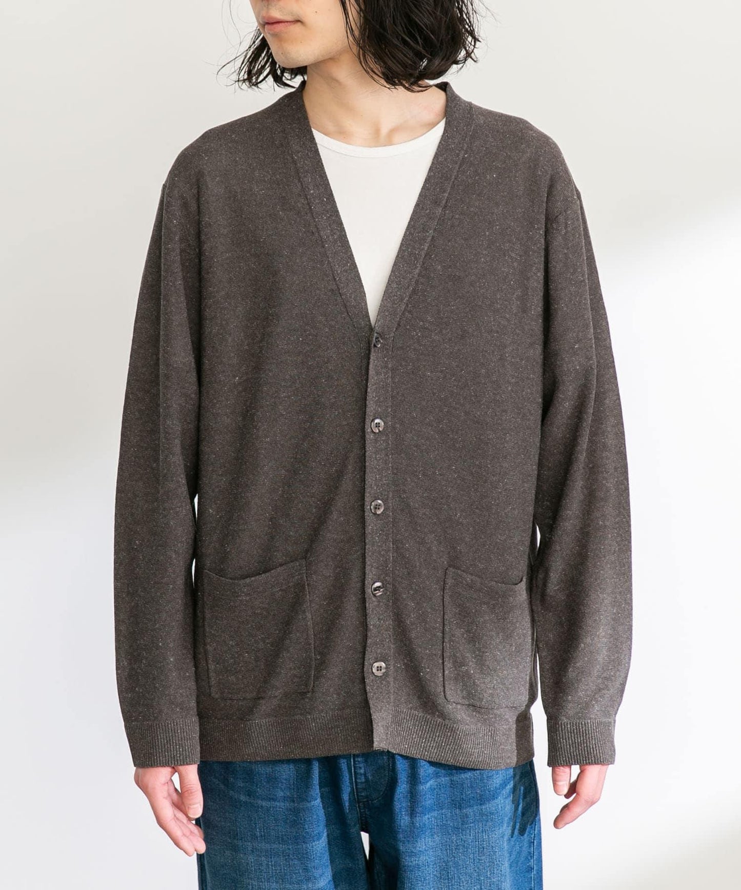 亞麻混紡針織開衫