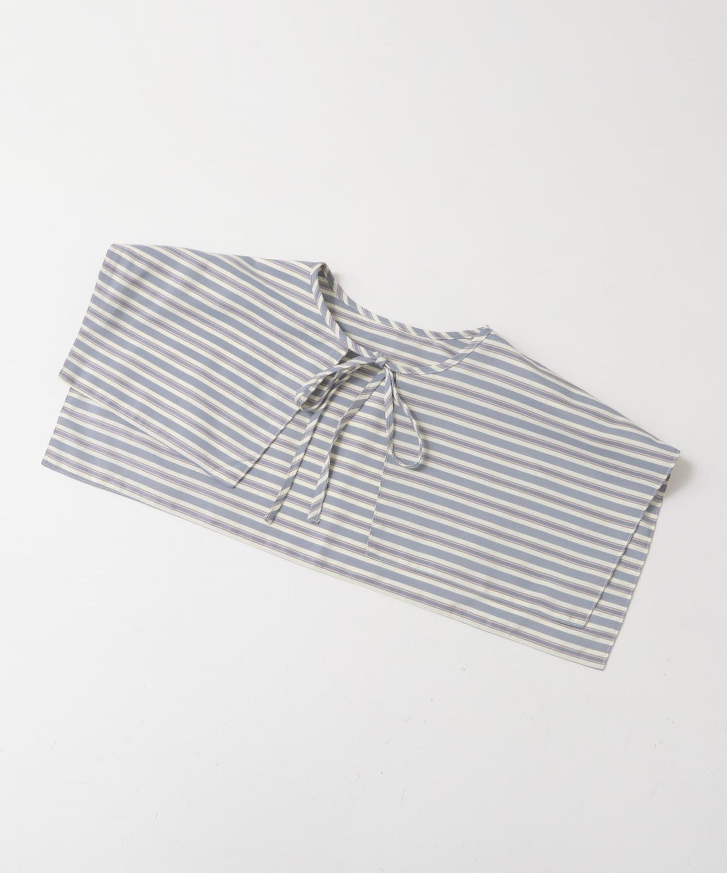 方領套裝條紋連衣裙