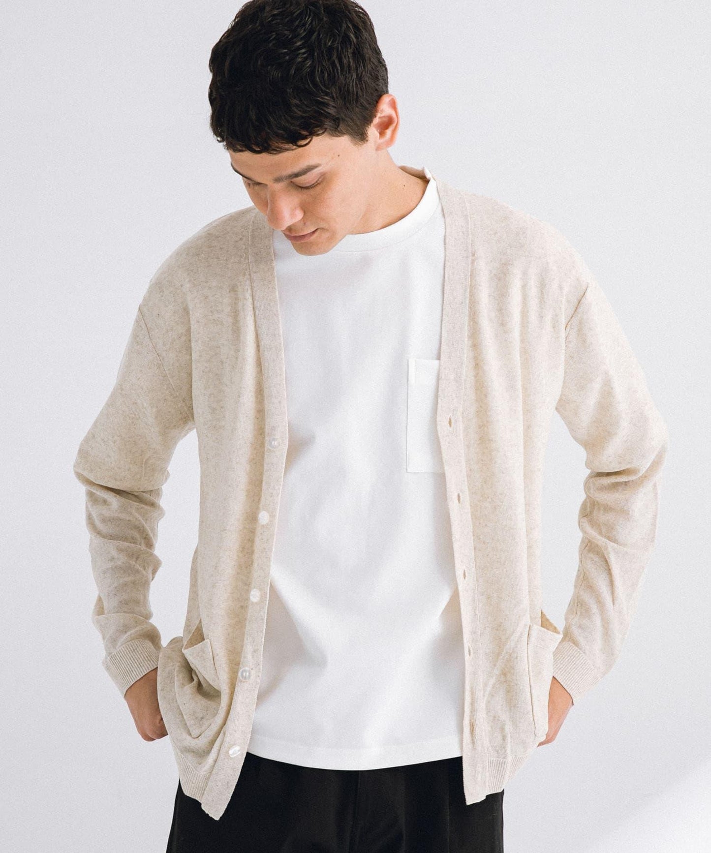 亞麻混紡針織開衫