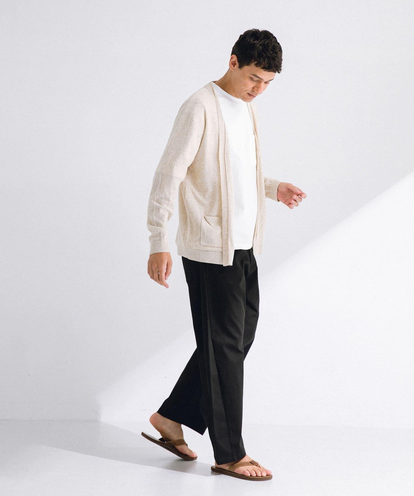 亞麻混紡針織開衫