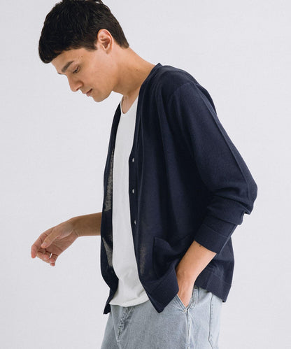 亞麻混紡針織開衫