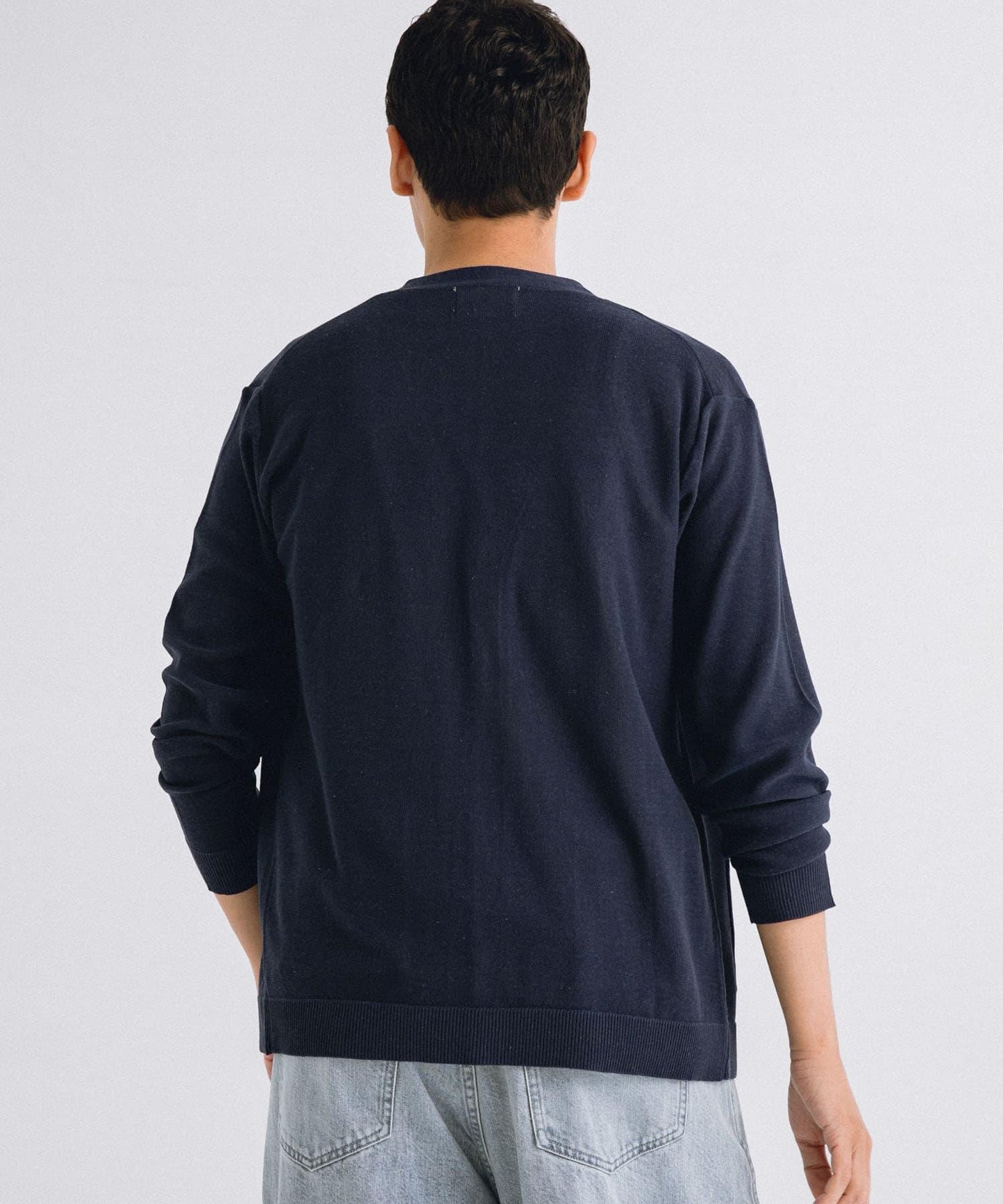 亞麻混紡針織開衫