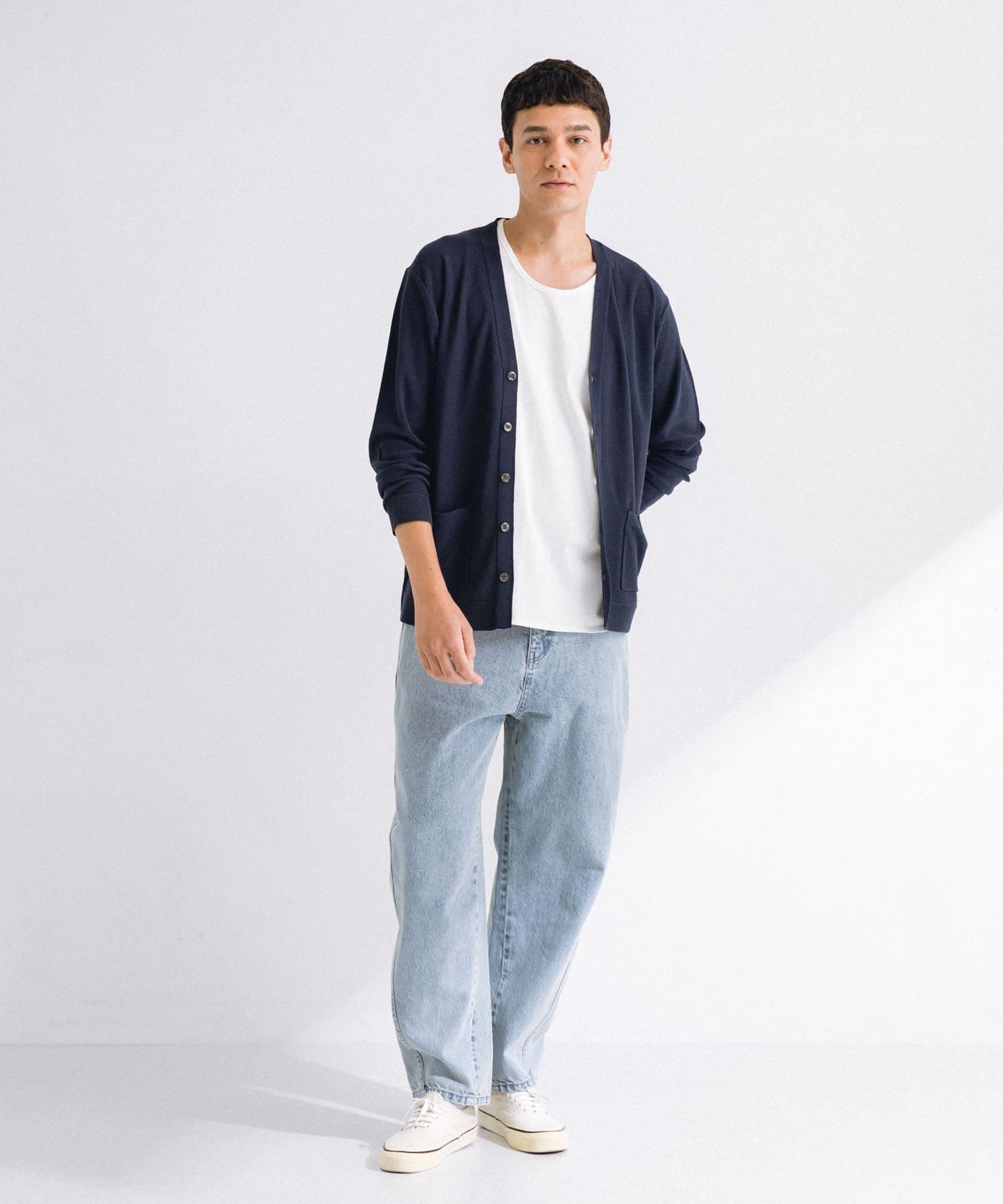 亞麻混紡針織開衫