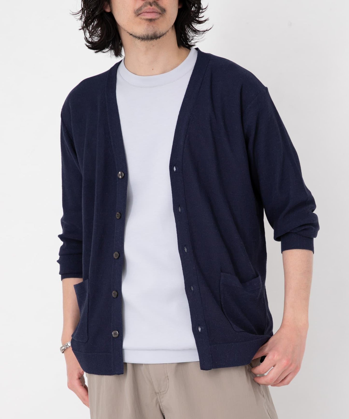 亞麻混紡針織開衫