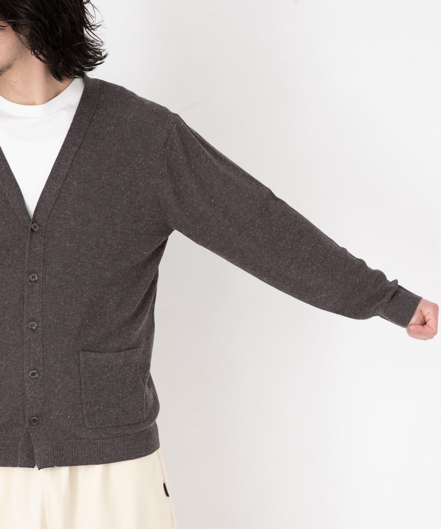 亞麻混紡針織開衫