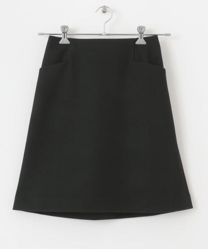 仿羊毛呢A字迷你裙