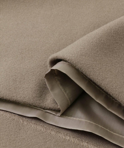 仿羊毛呢A字迷你裙