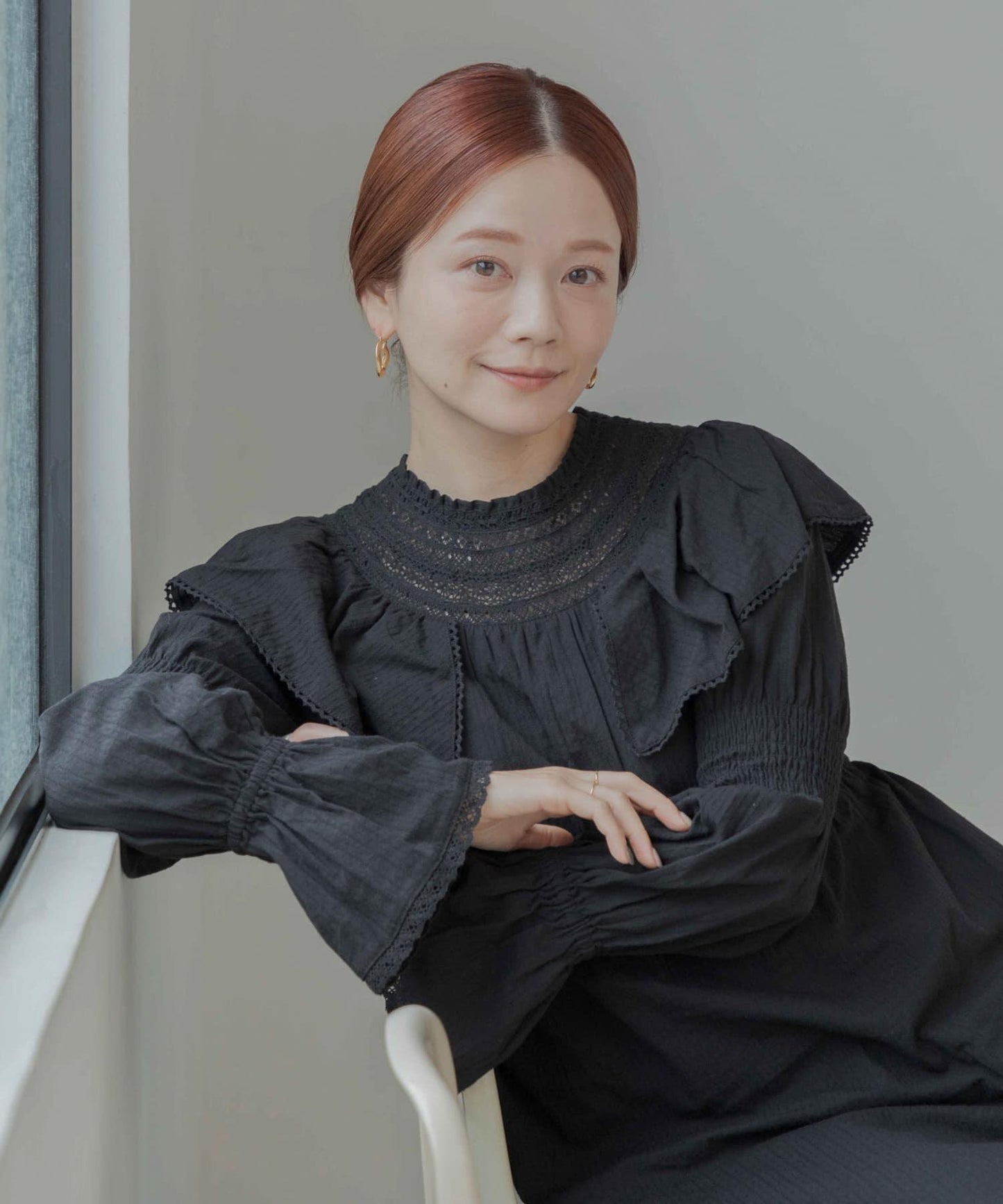 NaokoTakayama聯名荷葉邊連衣裙