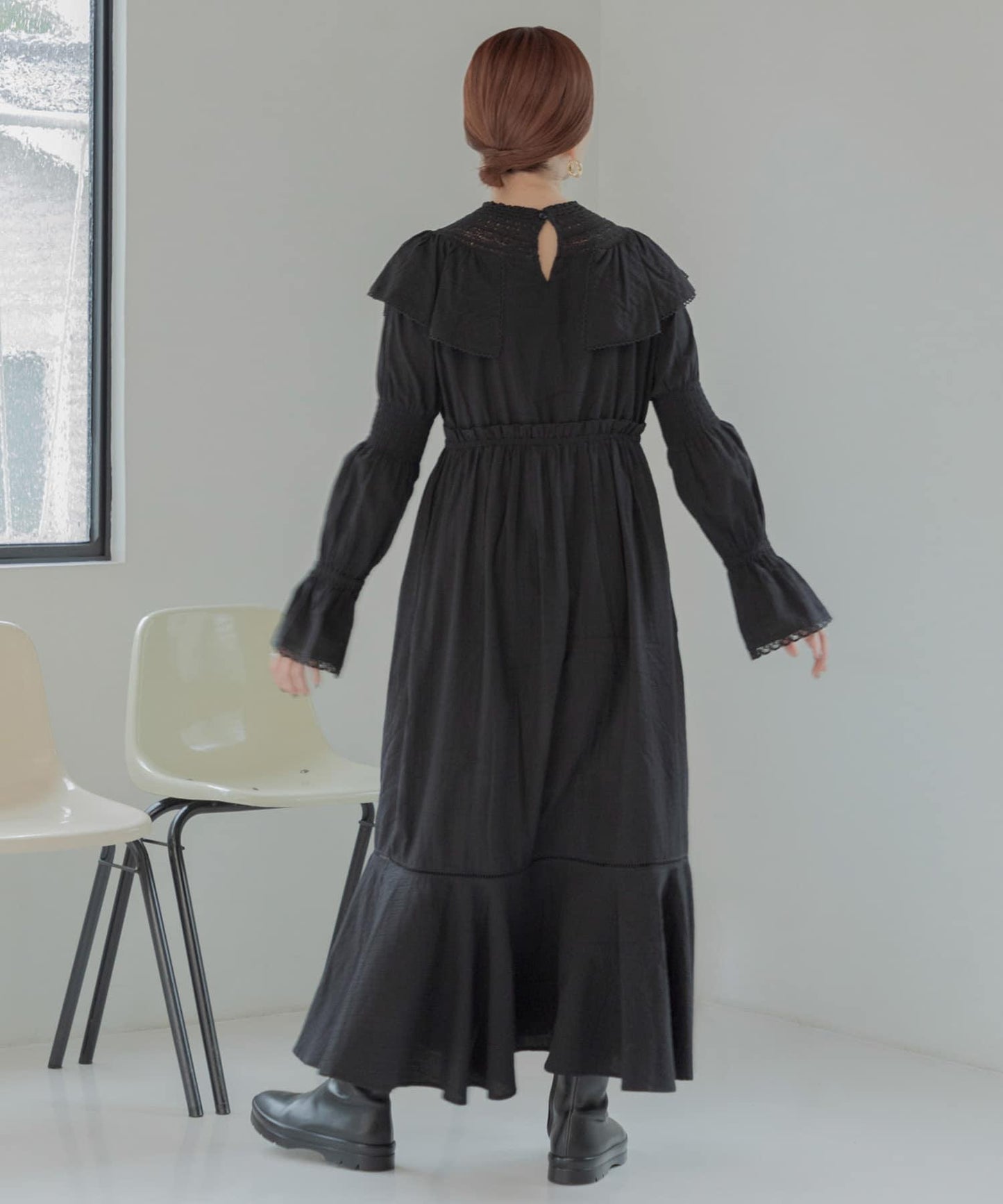 NaokoTakayama聯名荷葉邊連衣裙