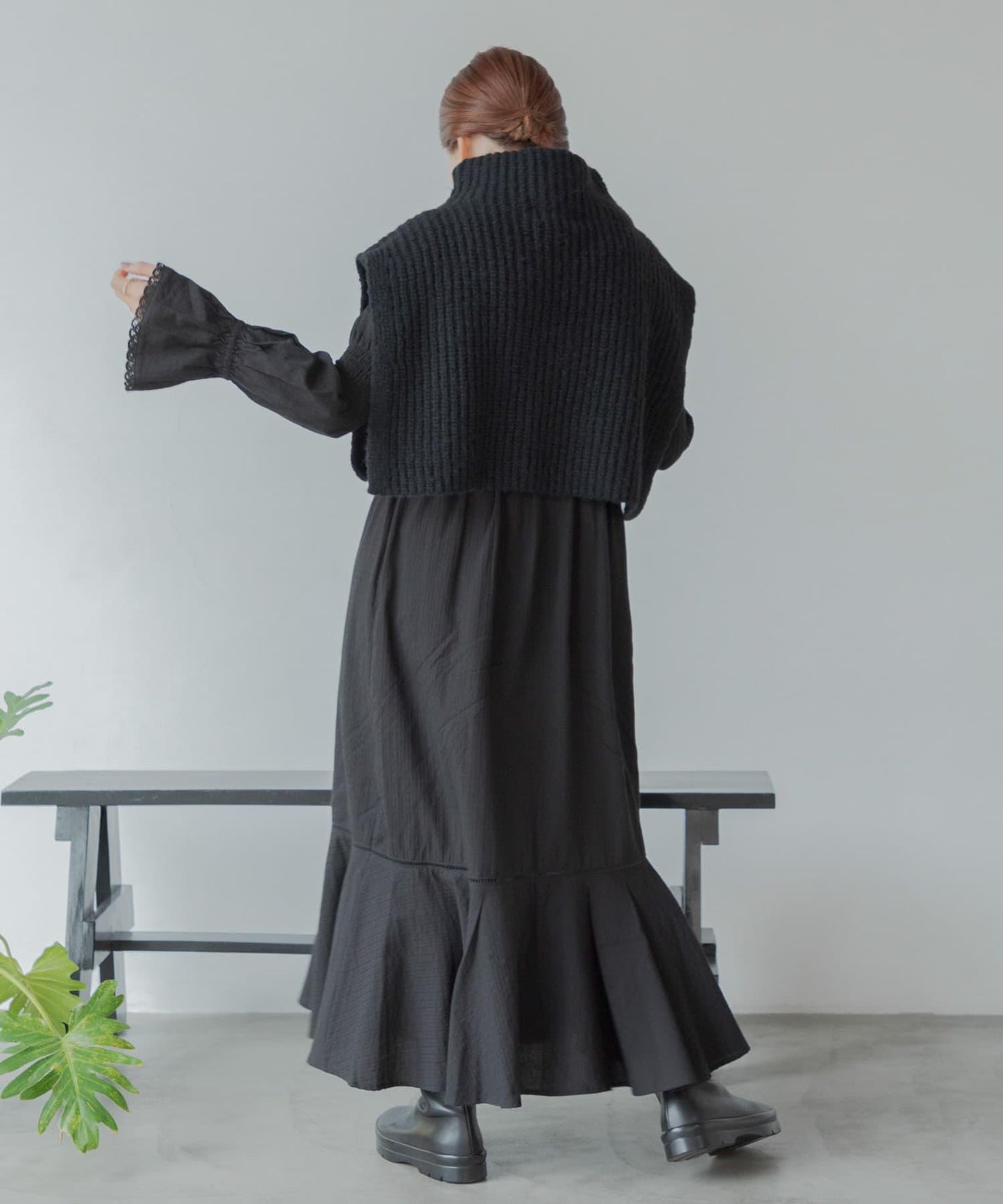 NaokoTakayama聯名荷葉邊連衣裙