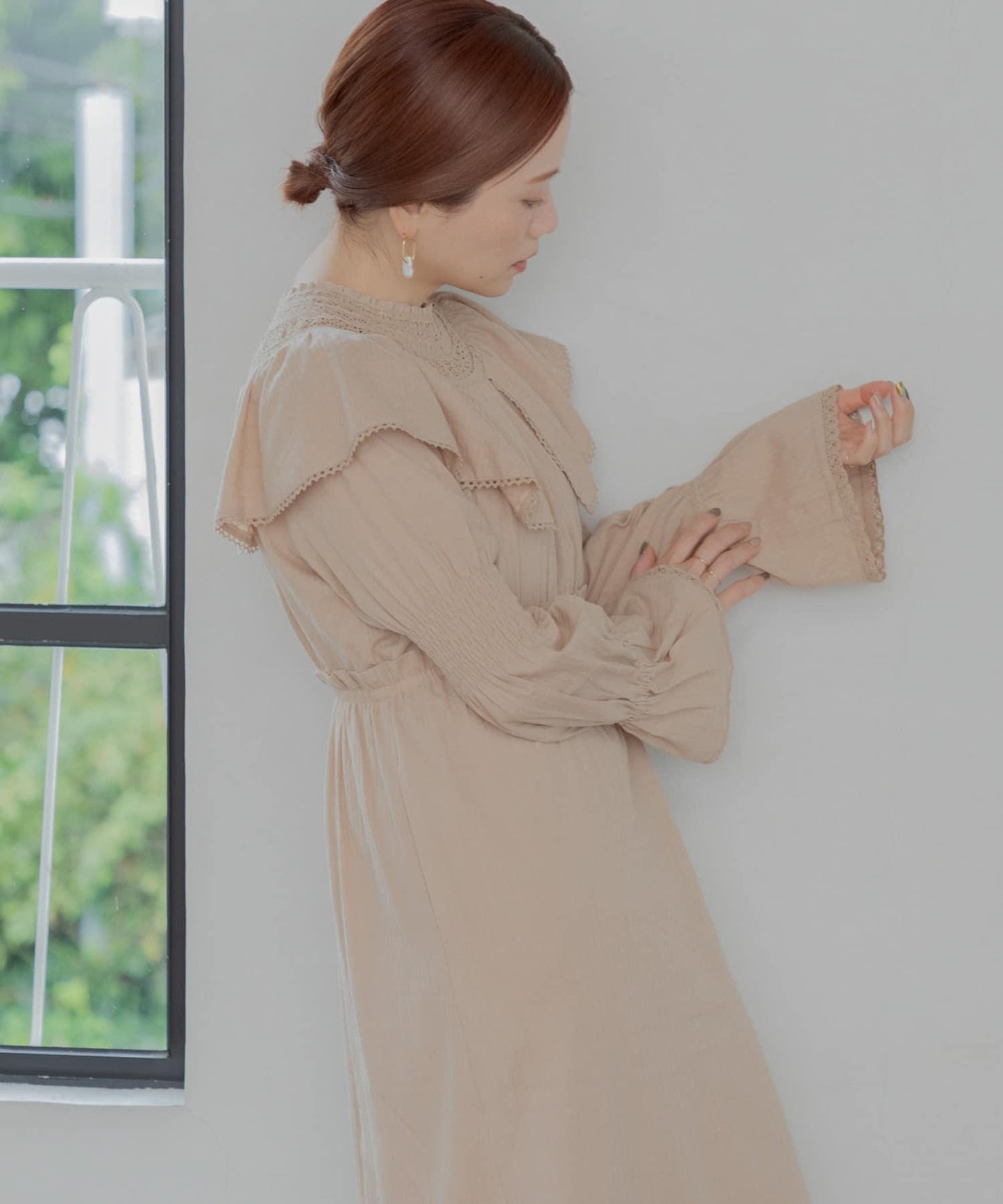 NaokoTakayama聯名荷葉邊連衣裙