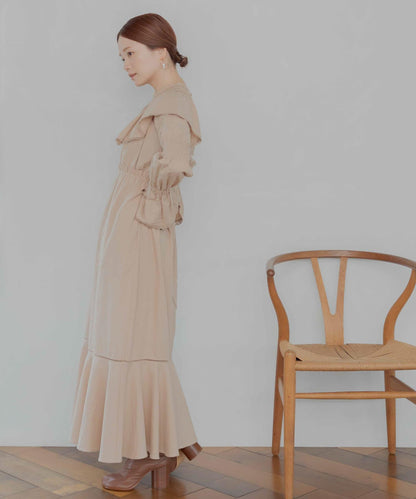 NaokoTakayama聯名荷葉邊連衣裙