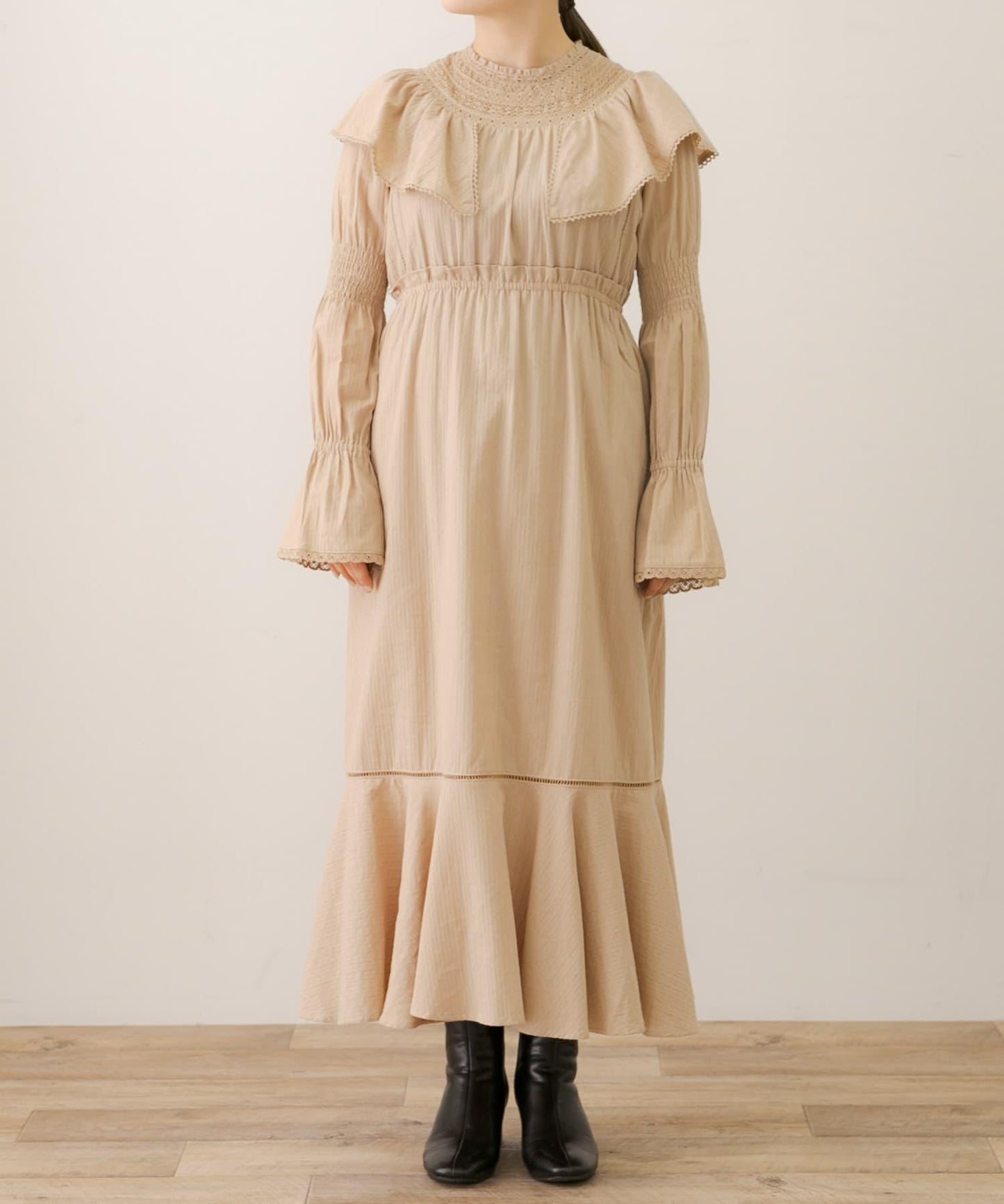 NaokoTakayama聯名荷葉邊連衣裙