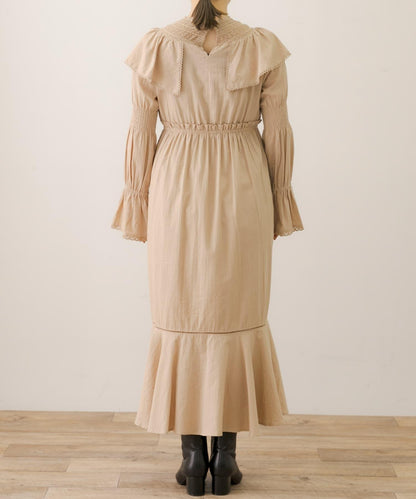 NaokoTakayama聯名荷葉邊連衣裙