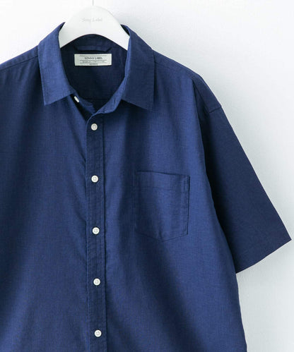 吸水速幹/接觸涼感亞麻混紡短袖襯衫