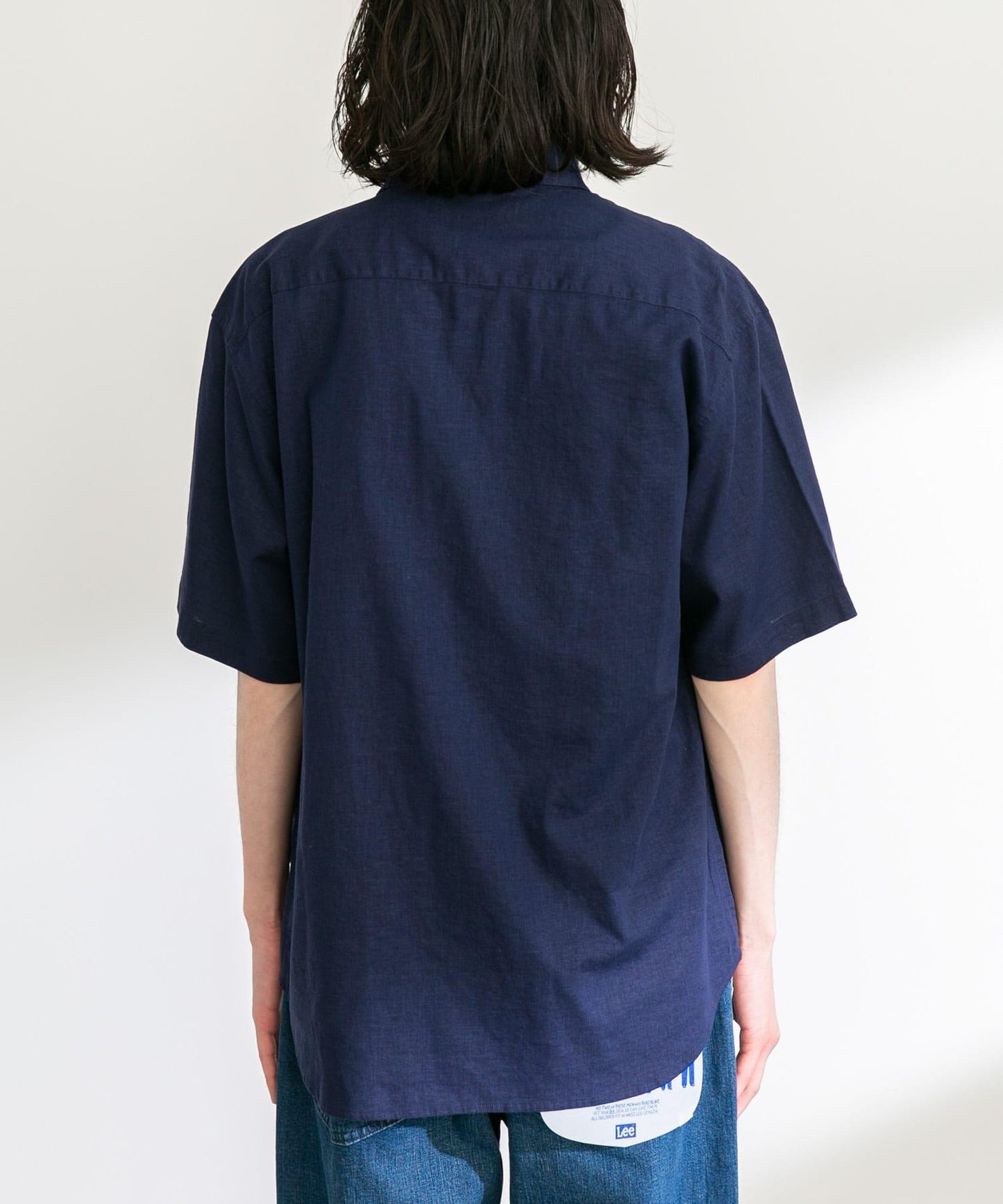 吸水速幹/接觸涼感亞麻混紡短袖襯衫