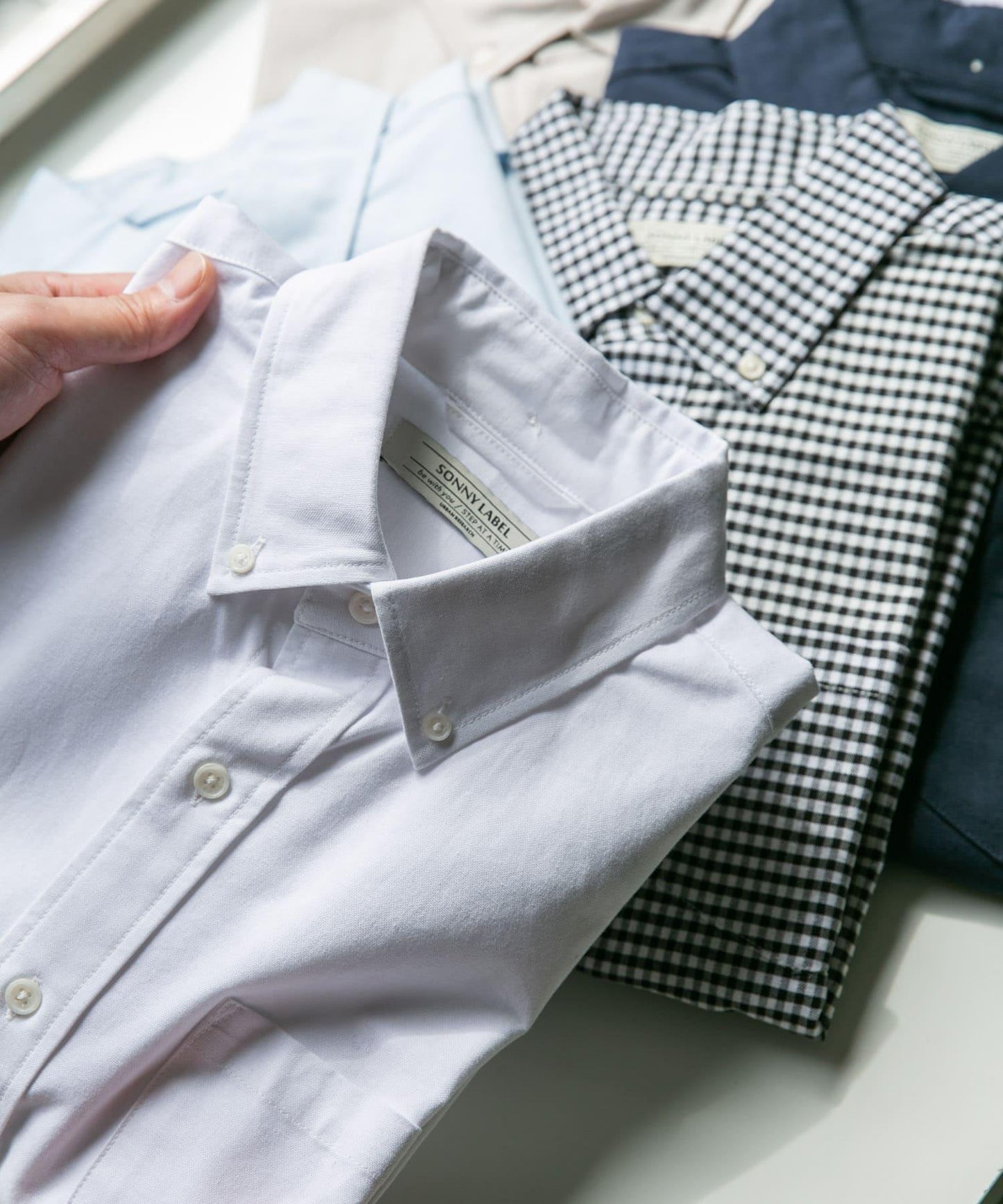 抗菌牛津紡扣領短袖襯衫