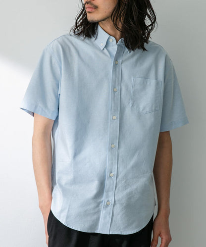 抗菌牛津紡扣領短袖襯衫