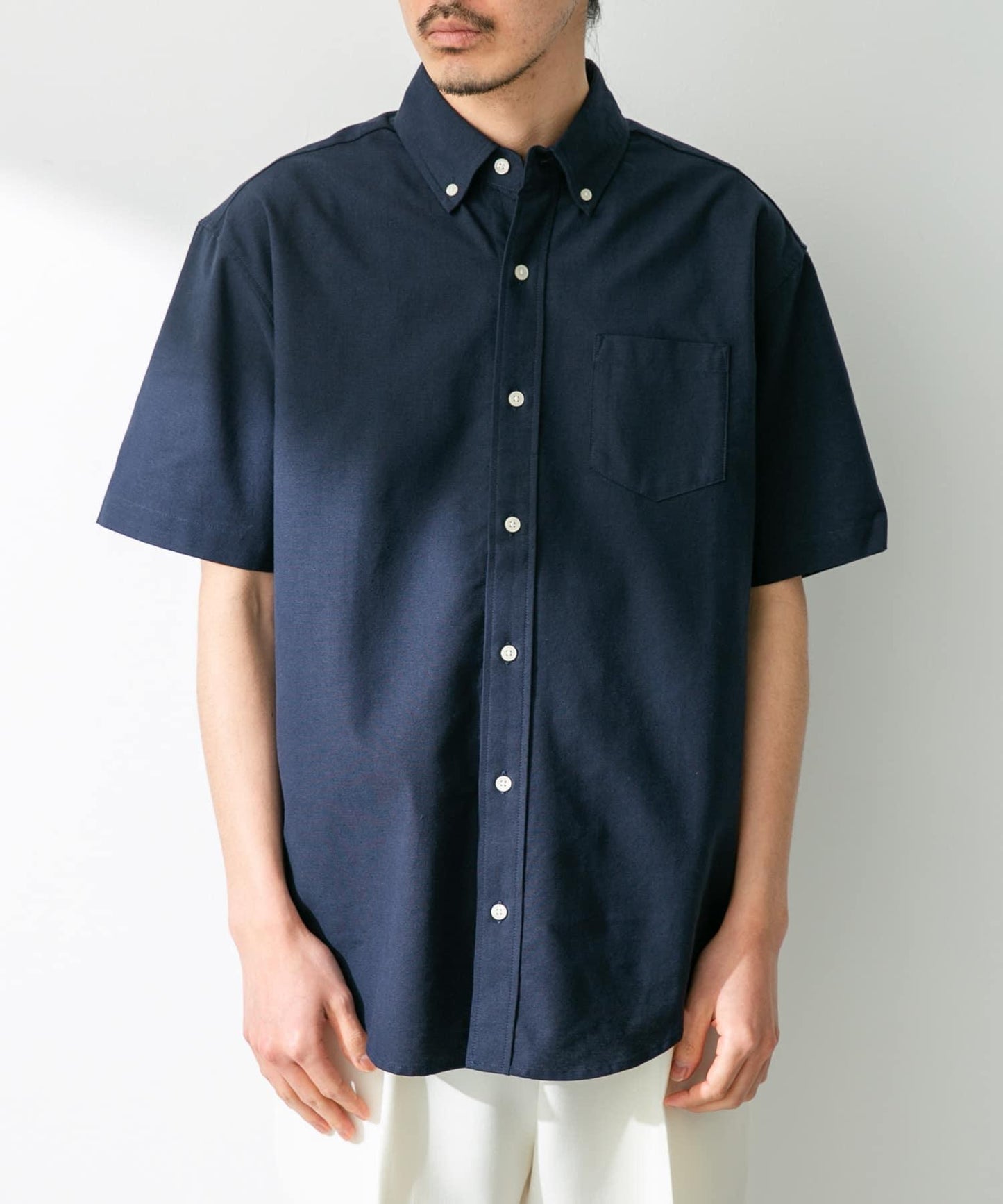 抗菌牛津紡扣領短袖襯衫