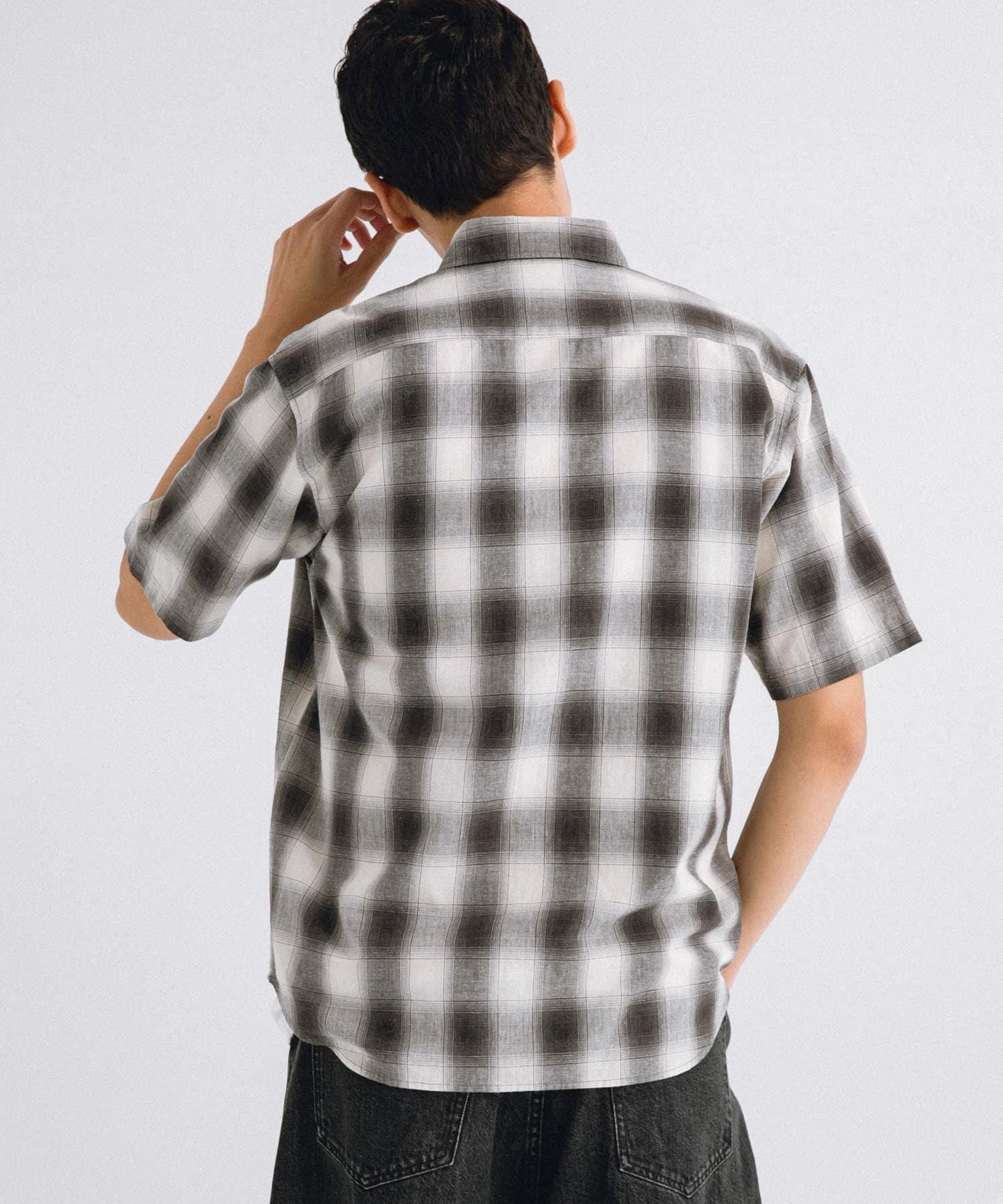 吸水速幹/接觸涼感亞麻混紡短袖襯衫