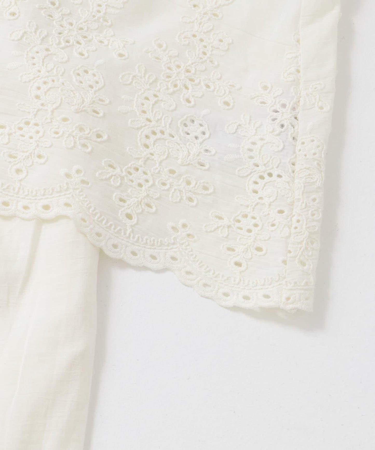 刺繡棉吊帶上衣×褲子套裝