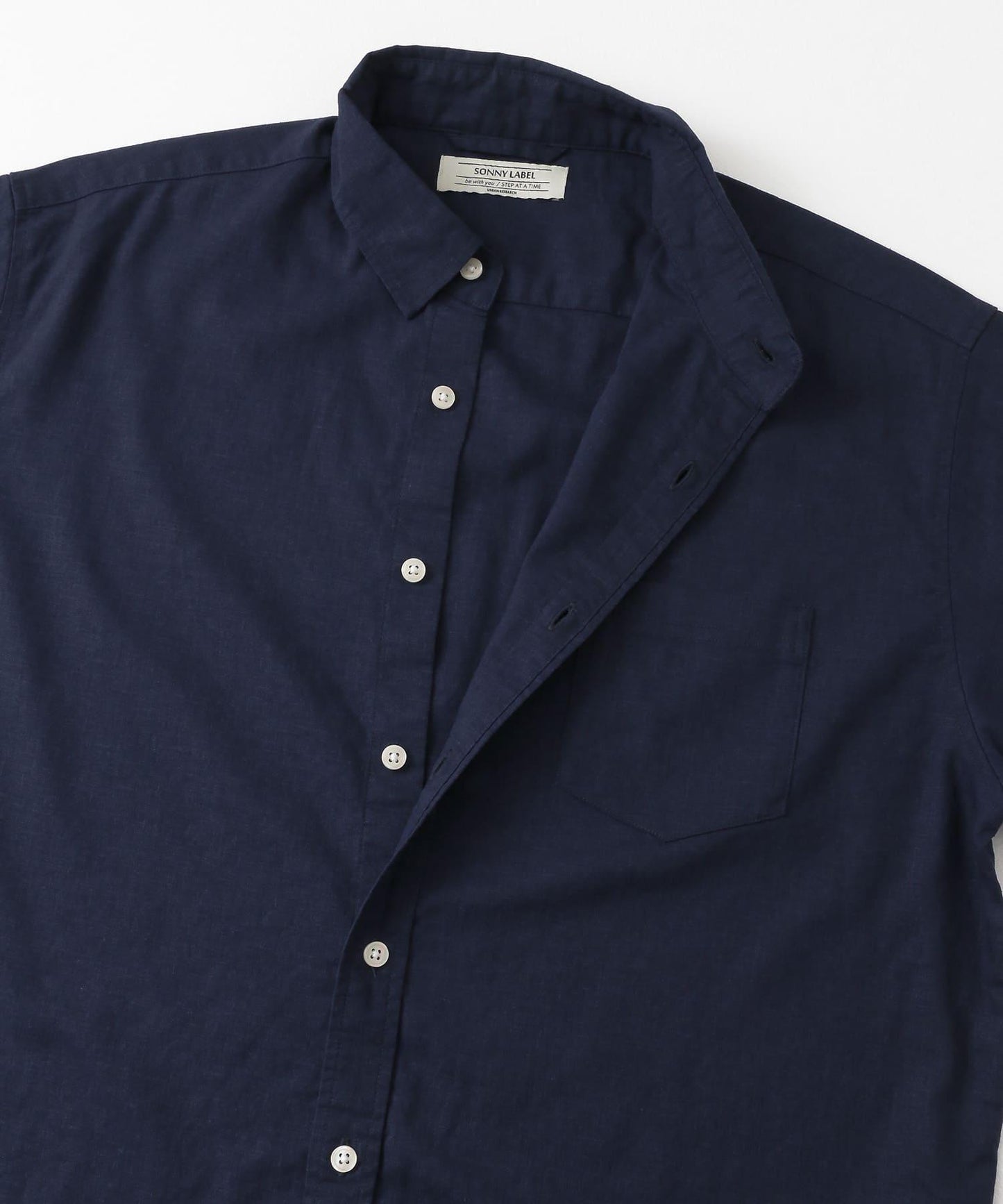 吸水速幹/接觸涼感亞麻混紡短袖襯衫