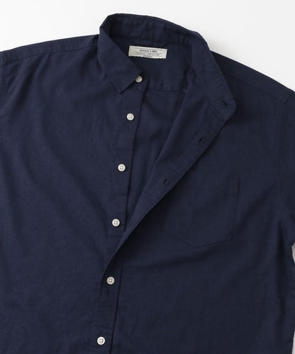 吸水速幹/接觸涼感亞麻混紡短袖襯衫