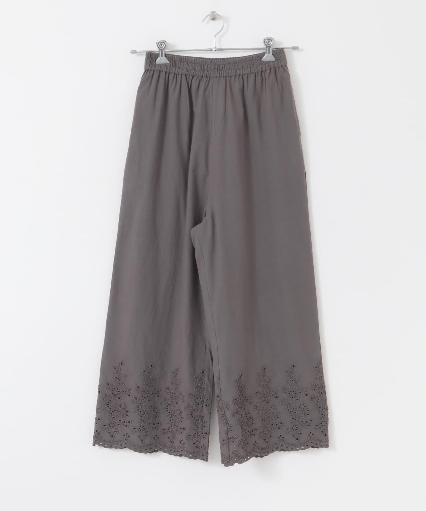 刺繡棉吊帶上衣×褲子套裝