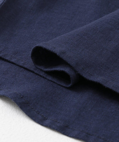 吸水速幹/接觸涼感亞麻混紡短袖襯衫