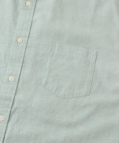 吸水速幹/接觸涼感亞麻混紡短袖襯衫