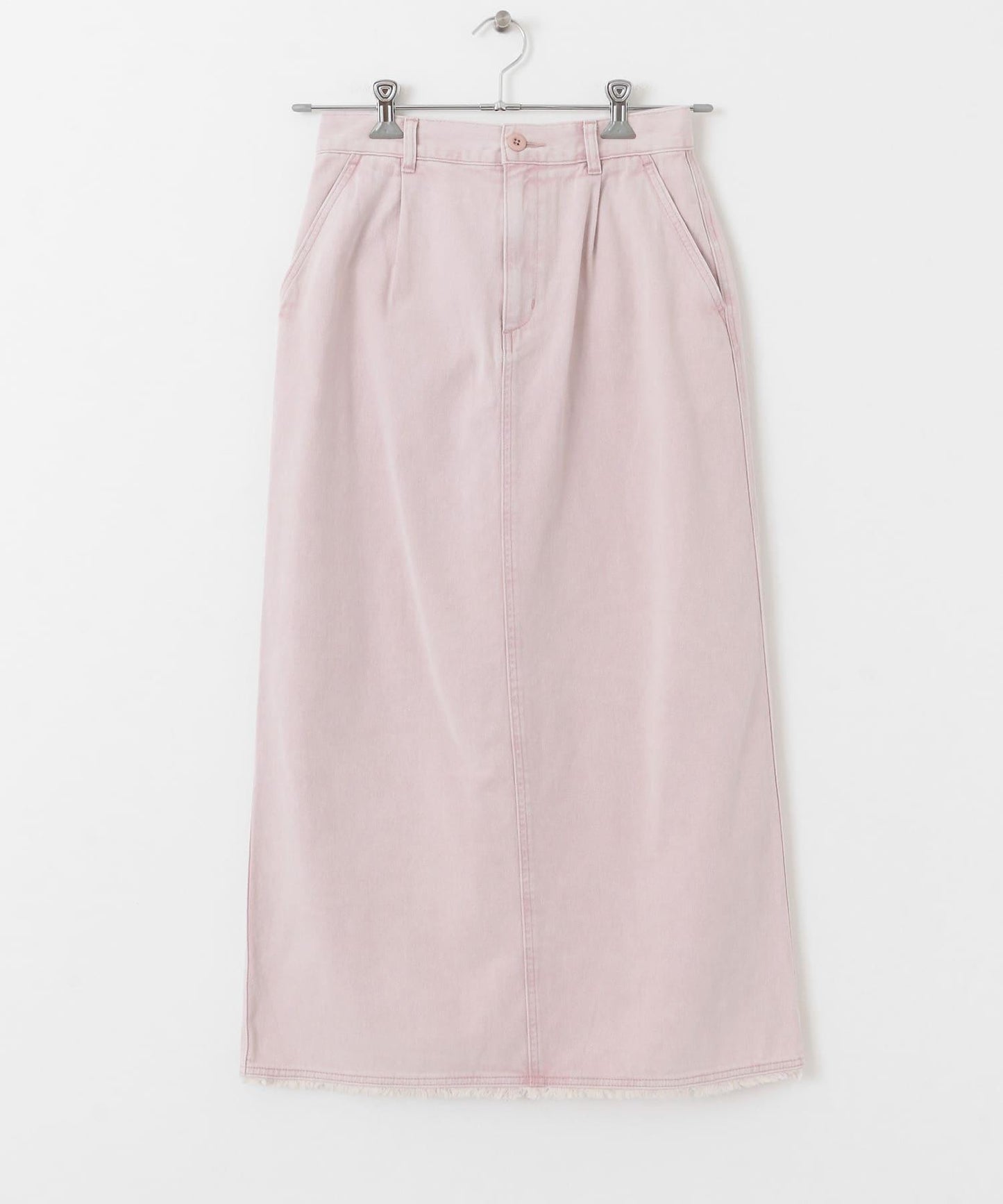 棉斜紋褶皺窄裙