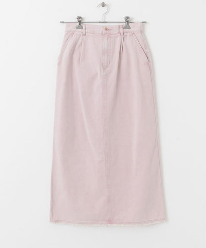 棉斜紋褶皺窄裙