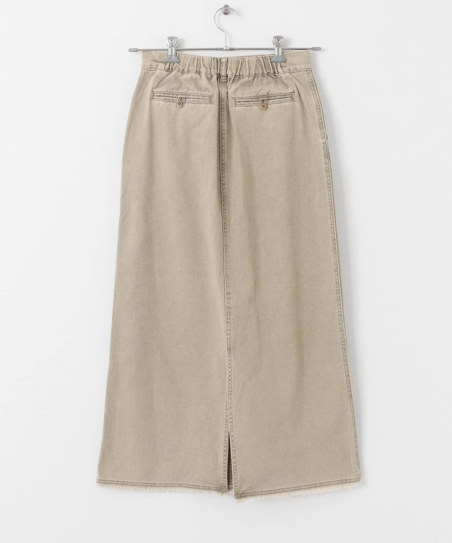 棉斜紋褶皺窄裙