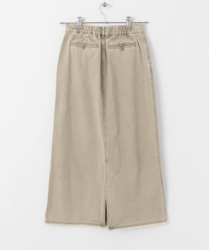 棉斜紋褶皺窄裙