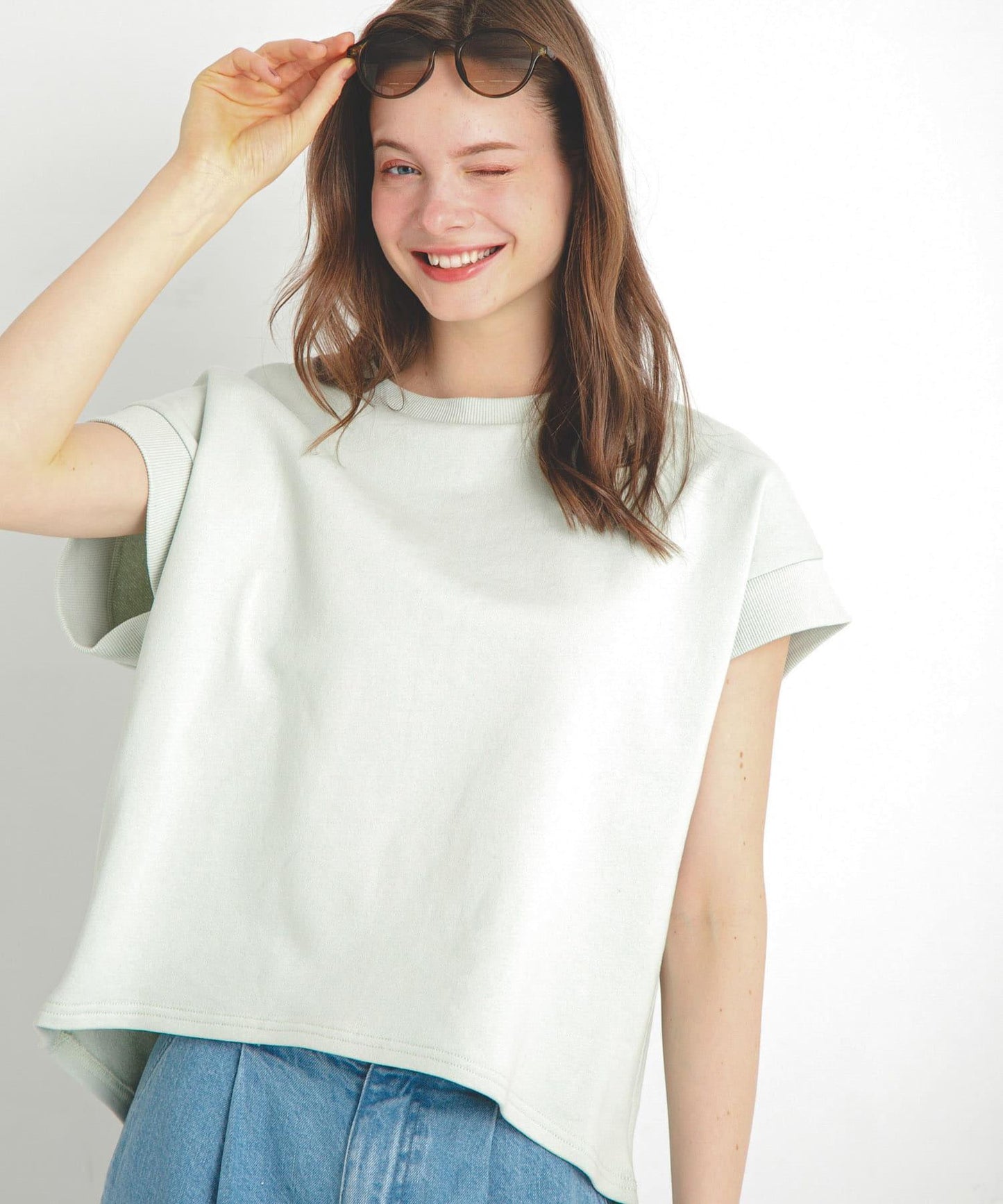 加絨衛衣法式短袖套頭衫