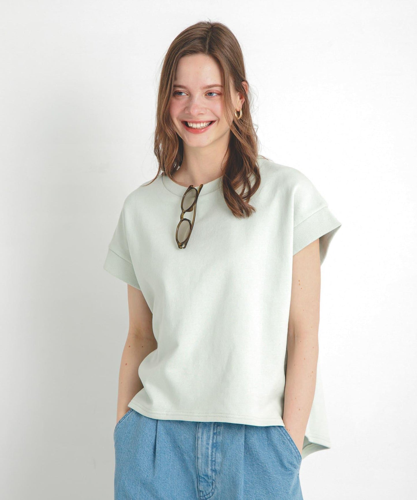 加絨衛衣法式短袖套頭衫