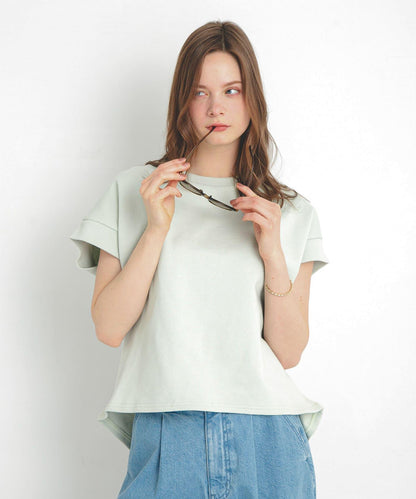 加絨衛衣法式短袖套頭衫