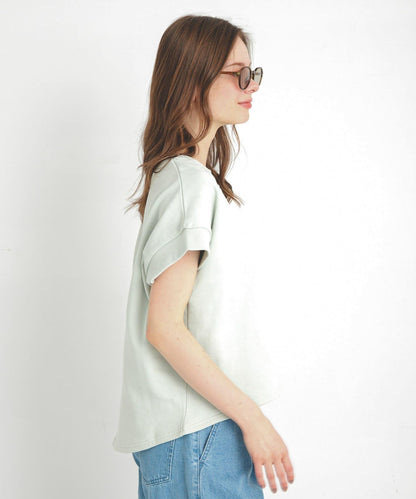 加絨衛衣法式短袖套頭衫