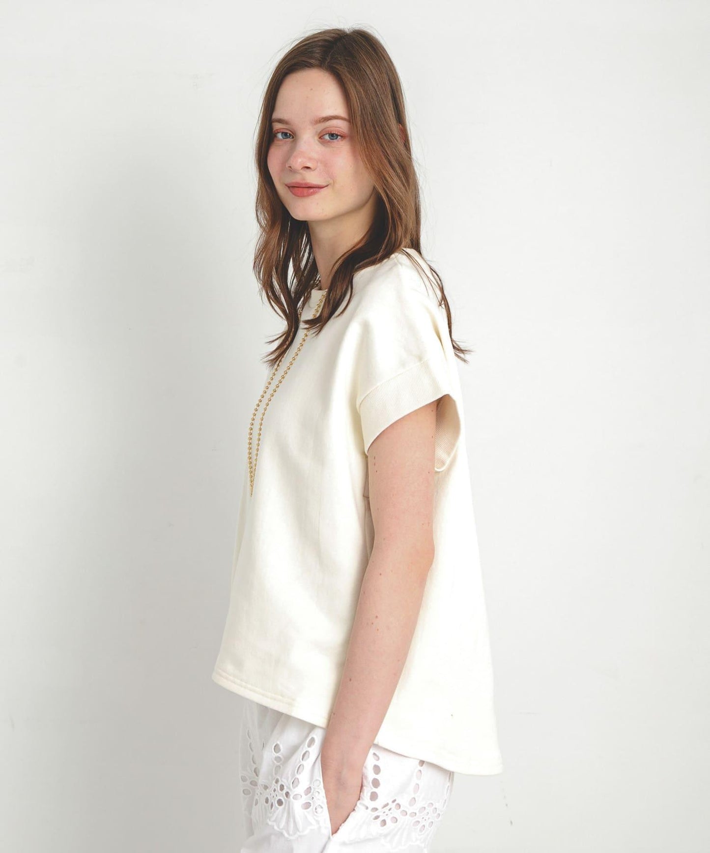 加絨衛衣法式短袖套頭衫