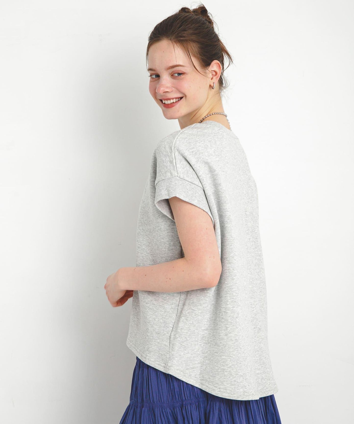 加絨衛衣法式短袖套頭衫