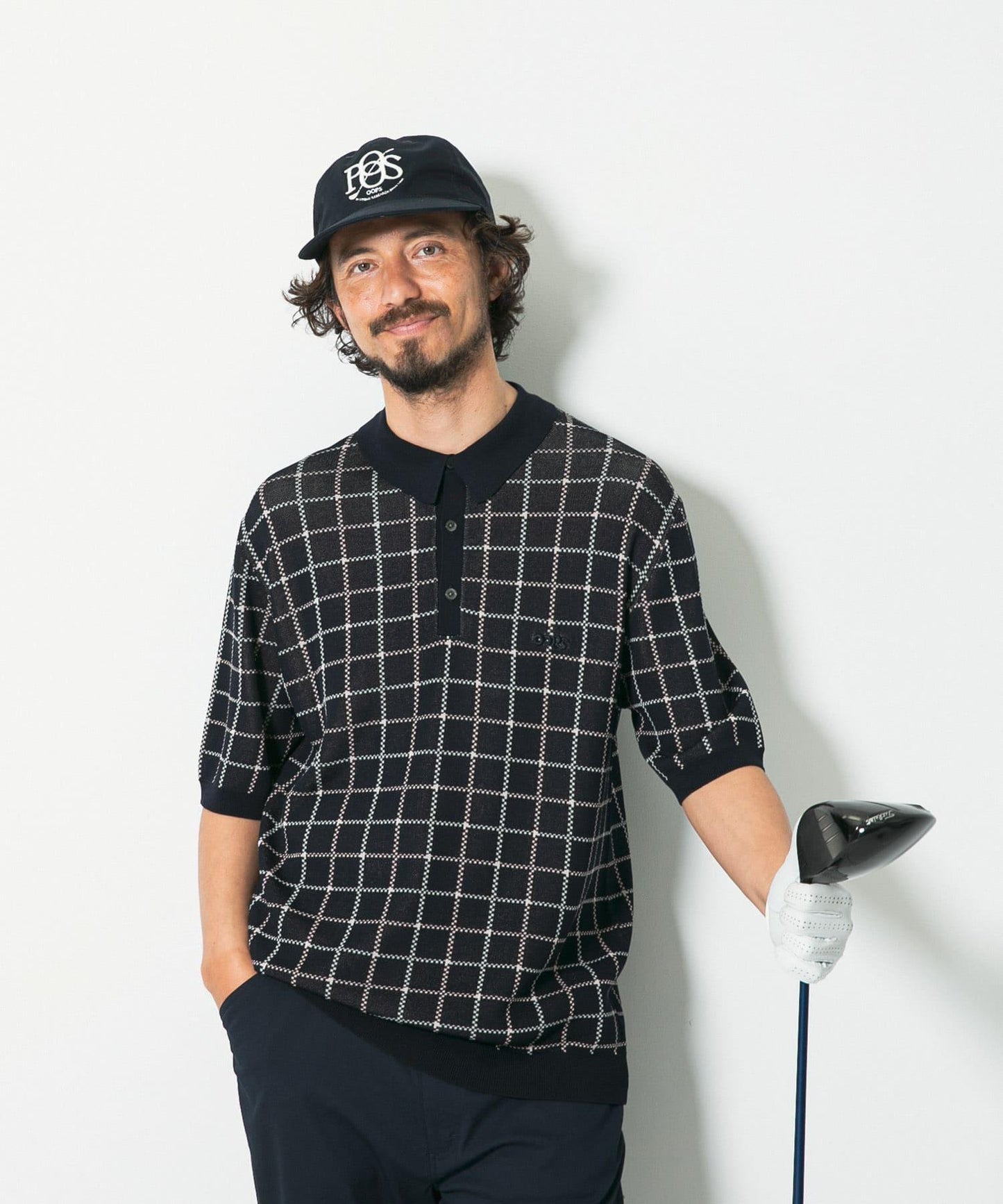 OOPS 格紋針織POLO衫