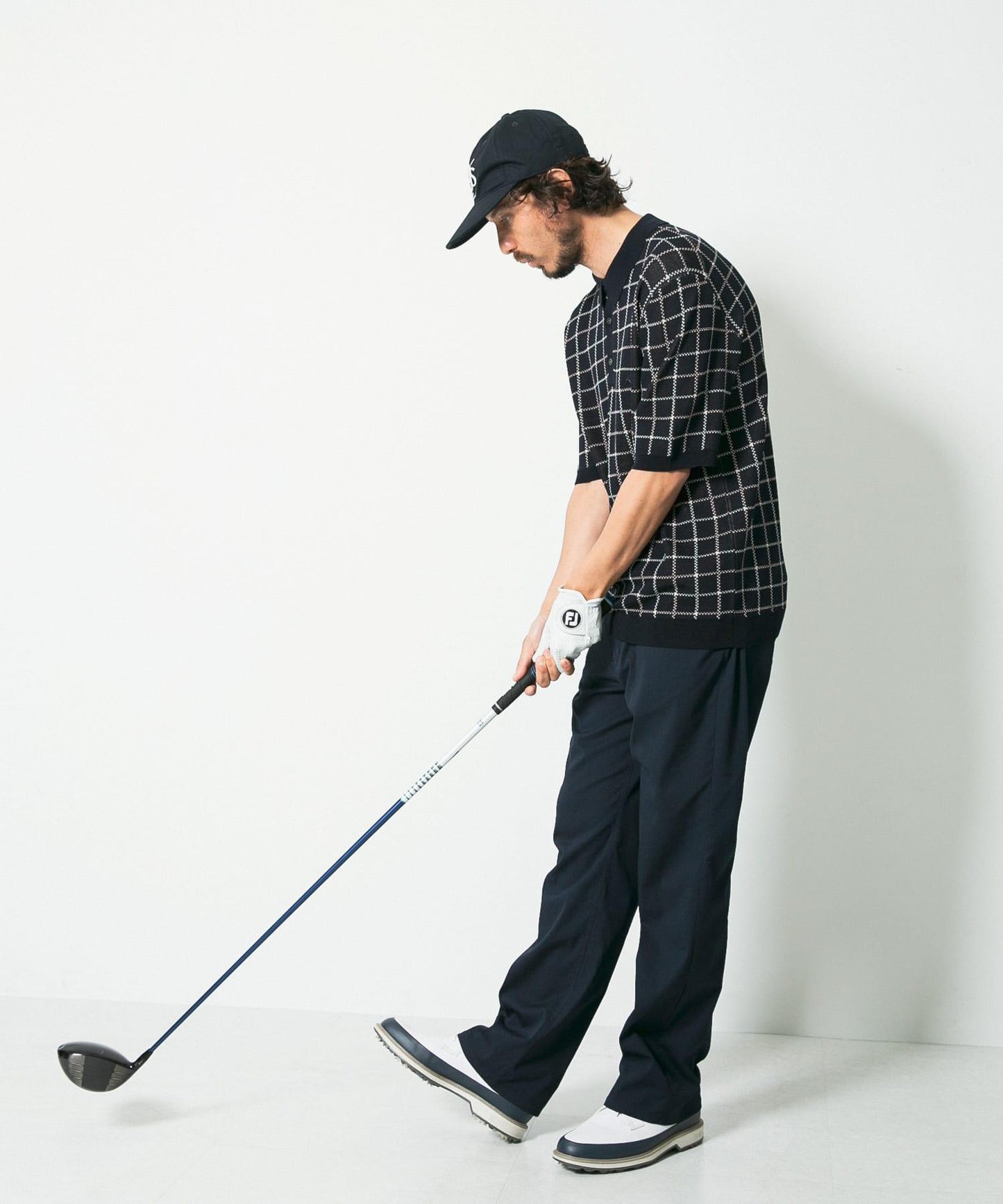 OOPS 格紋針織POLO衫