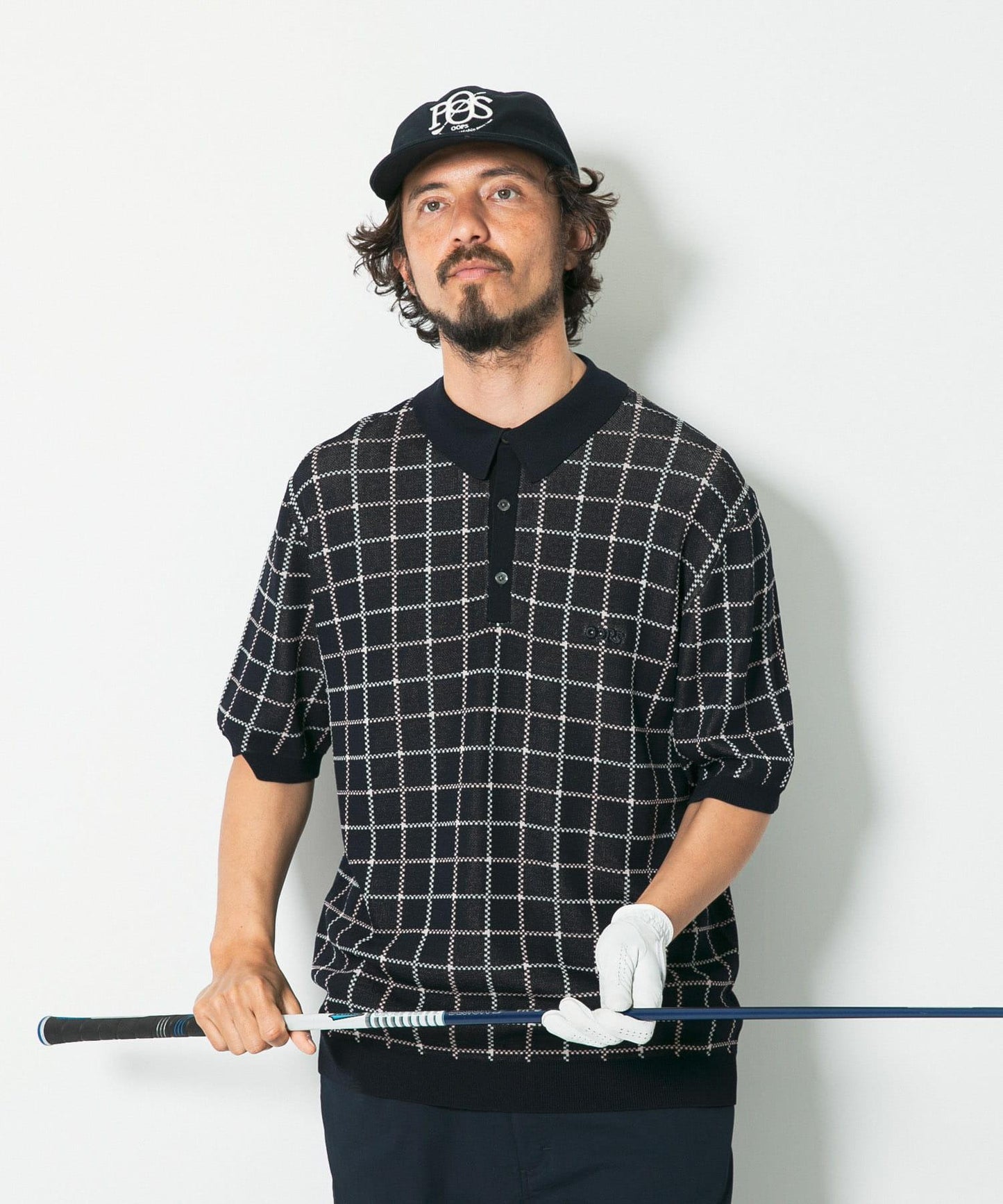 OOPS 格紋針織POLO衫